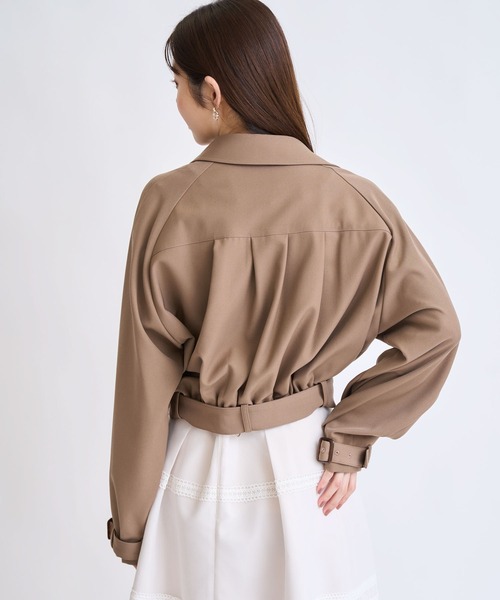 NOELA（ノエラ）の「ラグランショートトレンチ（その他アウター・レディース・オフホワイト/ベージュ/モカ・S/M）」の8枚目の写真