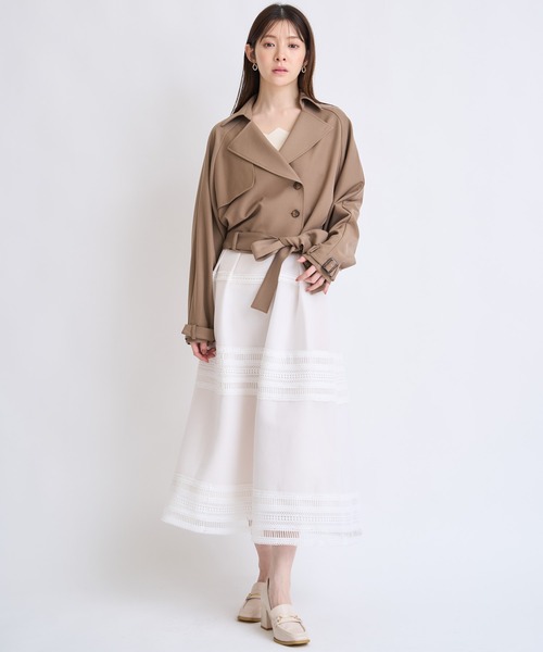 NOELA（ノエラ）の「ラグランショートトレンチ（その他アウター・レディース・オフホワイト/ベージュ/モカ・S/M）」の11枚目の写真