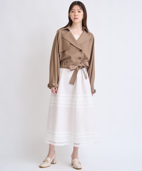NOELA（ノエラ）の「ラグランショートトレンチ（その他アウター・レディース・オフホワイト/ベージュ/モカ・S/M）」の12枚目の写真