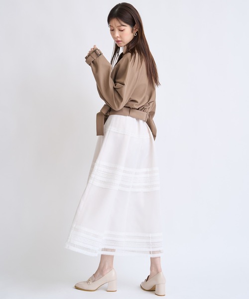 NOELA（ノエラ）の「ラグランショートトレンチ（その他アウター・レディース・オフホワイト/ベージュ/モカ・S/M）」の13枚目の写真