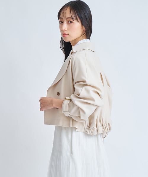 NOELA（ノエラ）の「ラグランショートトレンチ（その他アウター・レディース・オフホワイト/ベージュ/モカ・S/M）」の17枚目の写真