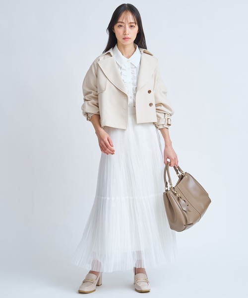 NOELA（ノエラ）の「ラグランショートトレンチ（その他アウター・レディース・オフホワイト/ベージュ/モカ・S/M）」の19枚目の写真