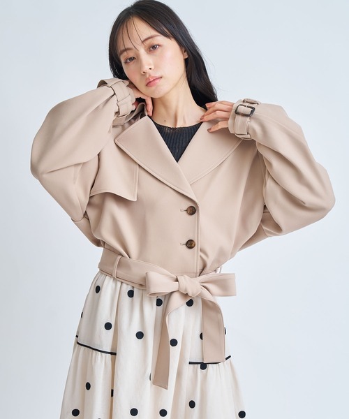 NOELA（ノエラ）の「ラグランショートトレンチ（その他アウター・レディース・オフホワイト/ベージュ/モカ・S/M）」の22枚目の写真