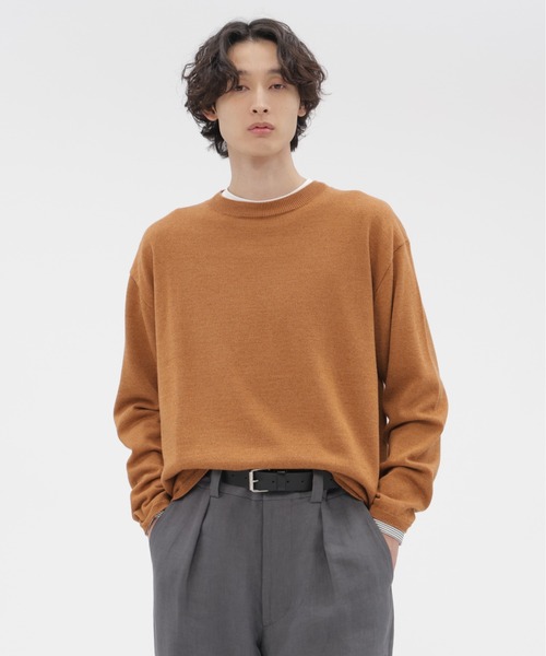 MARGARET HOWELL(マーガレットハウエル)の「MERINO COTTON TWIST(ニット/セーター・メンズ・ライトブラウン/ダークブルー・LARGE/MEDIUM)」の2枚目の写真