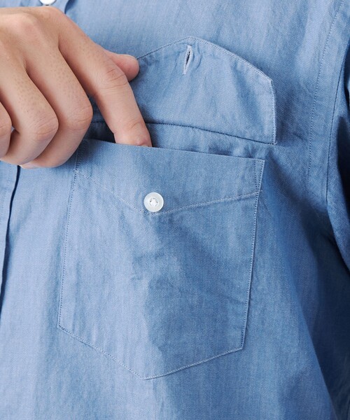 S.ESSENTIALS(エスエッセンシャルズ)の「2ポケットシャンブレーシャツ(シャツ/ブラウス・メンズ・ネイビー・42/40/41/39)」の6枚目の写真