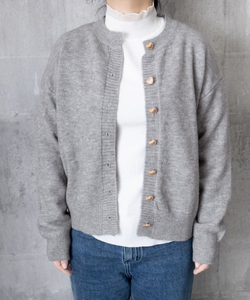 Miniministore(ミニミニストア)の「ニットカーディガン レディース 韓国風(カーディガン/ボレロ・レディース・ブラック/ライトベージュ/グレー/ネイビー/ピンク・FREE)」の19枚目の写真