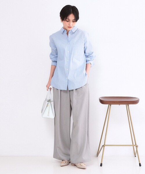 OPAQUE.CLIP（オペークドットクリップ）の「レギュラーカラーシャツ/ストライプアソート【洗濯機OK】（シャツ/ブラウス・レディース・ピンク/ライトブルー/イエロー系その他4/サックスブルー系2/ホワイト・38/40）」の13枚目の写真