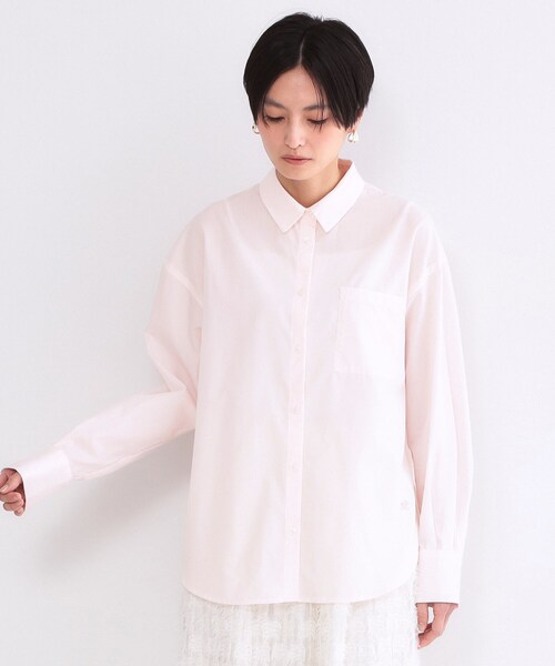 OPAQUE.CLIP（オペークドットクリップ）の「レギュラーカラーシャツ/ストライプアソート【洗濯機OK】（シャツ/ブラウス・レディース・ピンク/ライトブルー/イエロー系その他4/サックスブルー系2/ホワイト・38/40）」の16枚目の写真