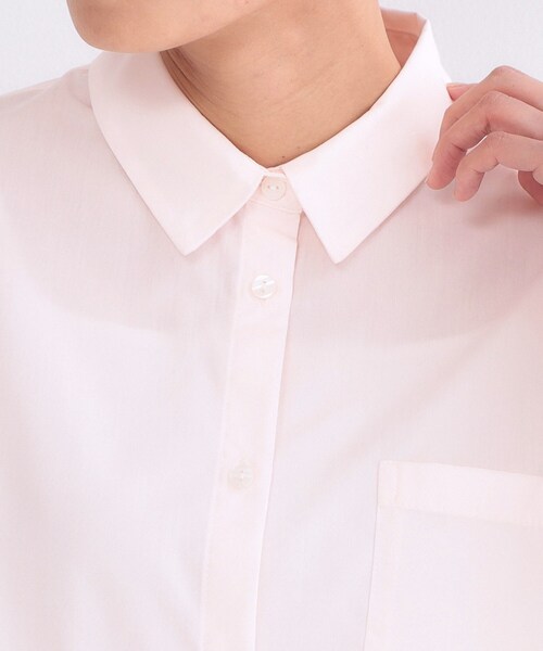 OPAQUE.CLIP（オペークドットクリップ）の「レギュラーカラーシャツ/ストライプアソート【洗濯機OK】（シャツ/ブラウス・レディース・ピンク/ライトブルー/イエロー系その他4/サックスブルー系2/ホワイト・38/40）」の19枚目の写真