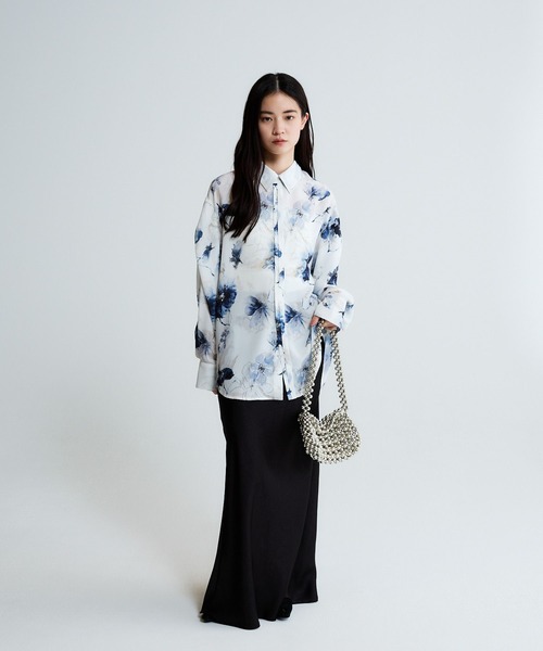 JEANASIS（ジーナシス）の「アソートワッシャーサテンマキシスカート/638845（スカート・レディース・ナチュラル/ブラック/パープル系その他・MEDIUM/SMALL）」の21枚目の写真