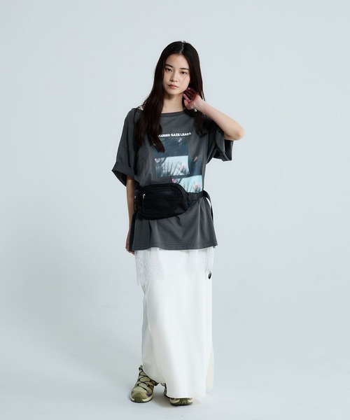 JEANASIS(ジーナシス)の「アソートワッシャーサテンマキシスカート/638845(スカート・レディース・オフホワイト/ブラック/パープル系その他/ピンク系その他・MEDIUM/SMALL)」の6枚目の写真