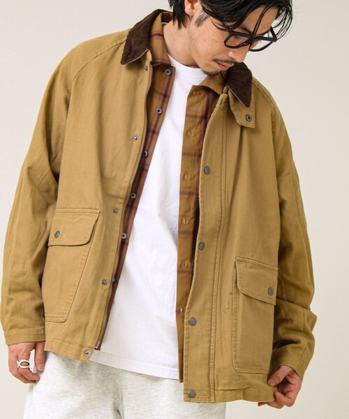 ダック地/デニム】衿コール カバーオール（カバーオール）｜GLOSTER