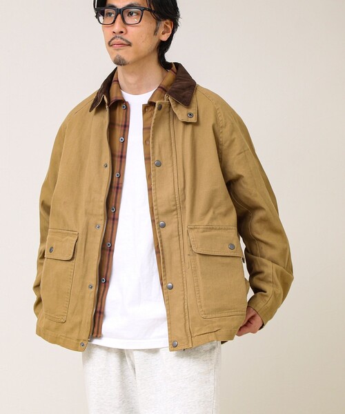 GLOSTER（グロスター）の「【ダック地/デニム】衿コール カバーオール（カバーオール・メンズ・ベージュ/インディゴブルー・L/M）」の7枚目の写真