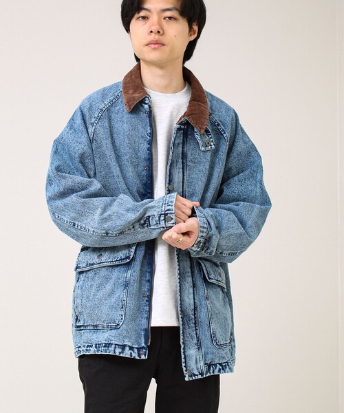 GLOSTER（グロスター）の「【ダック地/デニム】衿コール カバーオール（カバーオール・メンズ・ベージュ/インディゴブルー・L/M）」の10枚目の写真