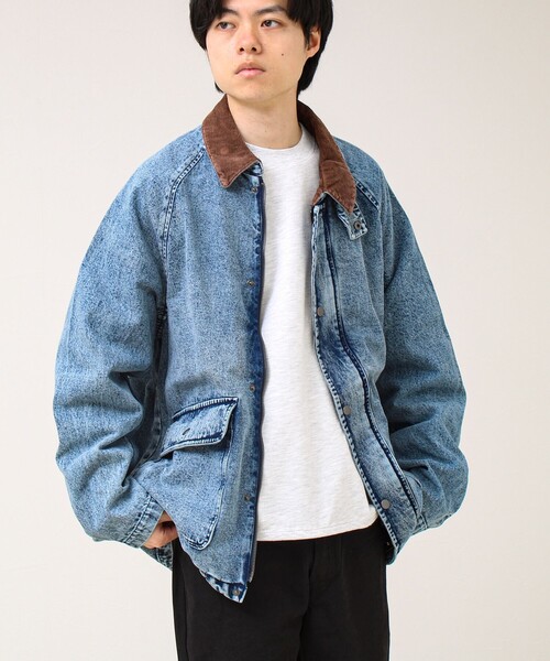 GLOSTER（グロスター）の「【ダック地/デニム】衿コール カバーオール（カバーオール・メンズ・ベージュ/インディゴブルー・L/M）」の11枚目の写真