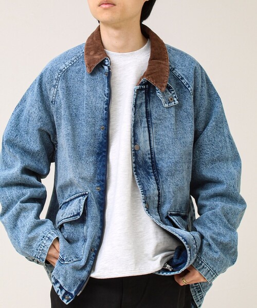 GLOSTER（グロスター）の「【ダック地/デニム】衿コール カバーオール（カバーオール・メンズ・ベージュ/インディゴブルー・L/M）」の12枚目の写真