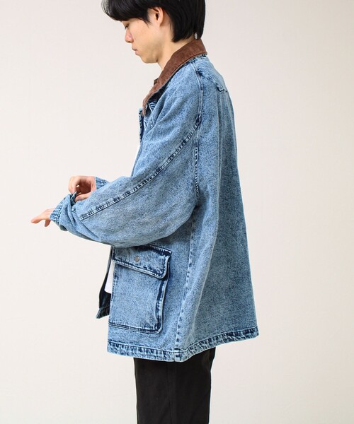 GLOSTER（グロスター）の「【ダック地/デニム】衿コール カバーオール（カバーオール・メンズ・ベージュ/インディゴブルー・L/M）」の14枚目の写真