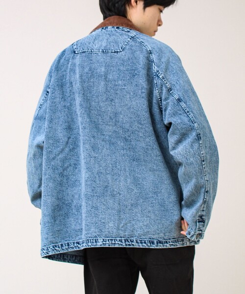 GLOSTER（グロスター）の「【ダック地/デニム】衿コール カバーオール（カバーオール・メンズ・ベージュ/インディゴブルー・L/M）」の15枚目の写真