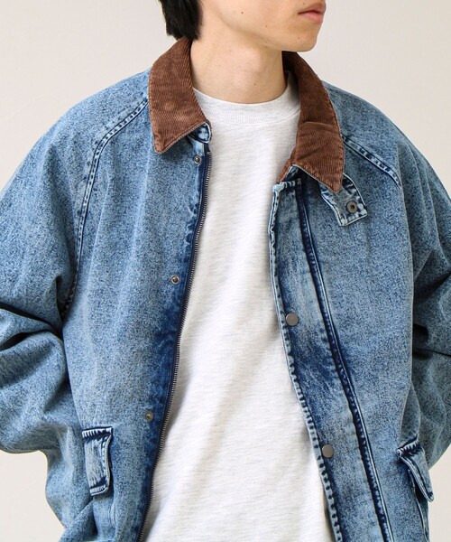 GLOSTER（グロスター）の「【ダック地/デニム】衿コール カバーオール（カバーオール・メンズ・ベージュ/インディゴブルー・L/M）」の17枚目の写真