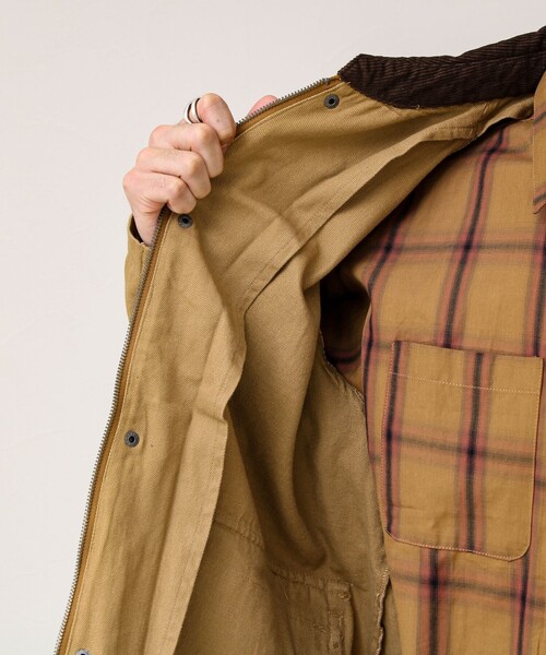 GLOSTER（グロスター）の「【ダック地/デニム】衿コール カバーオール（カバーオール・メンズ・ベージュ/インディゴブルー・L/M）」の18枚目の写真