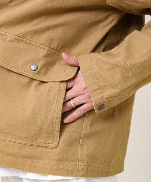 GLOSTER（グロスター）の「【ダック地/デニム】衿コール カバーオール（カバーオール・メンズ・ベージュ/インディゴブルー・L/M）」の20枚目の写真