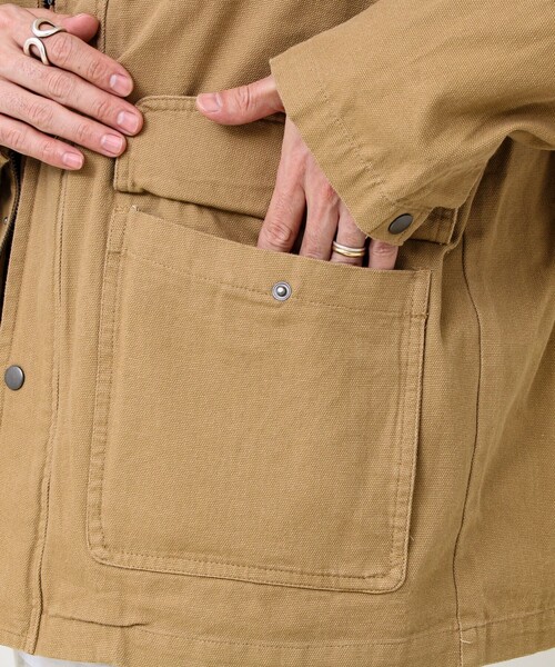 GLOSTER（グロスター）の「【ダック地/デニム】衿コール カバーオール（カバーオール・メンズ・ベージュ/インディゴブルー・L/M）」の21枚目の写真