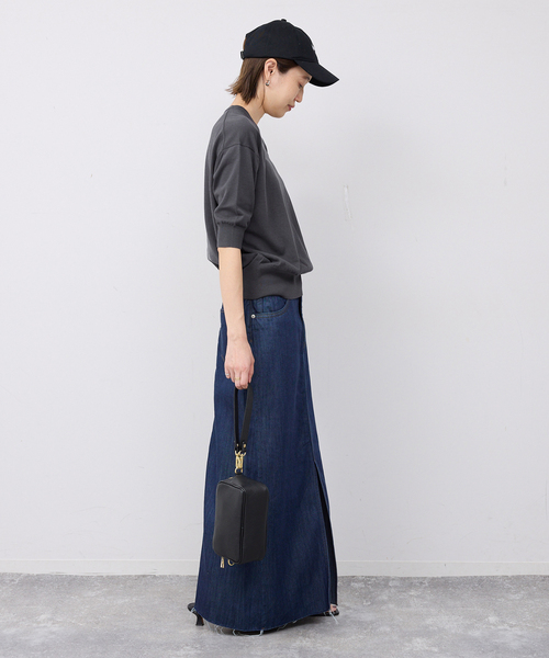 SLOBE IENA（スローブイエナ）の「《シリーズあり》コットンキュプラハーフスリーブプルオーバー（ニット/セーター・レディース・ベージュ/ピンク/チャコールグレー/アイボリー・FREE）」の21枚目の写真