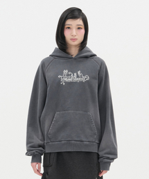 Washed Raglan Hoodie [Charcoal]