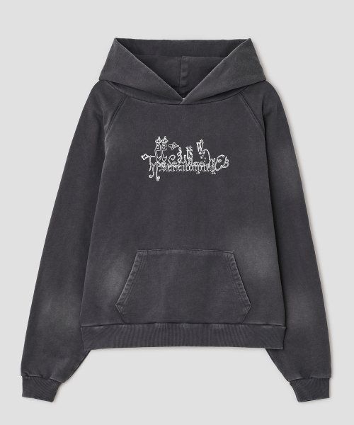 TYPESERVICE（タイプサービス）の「Washed Raglan Hoodie [Charcoal]（パーカー・レディース・その他・FREE）」の2枚目の写真