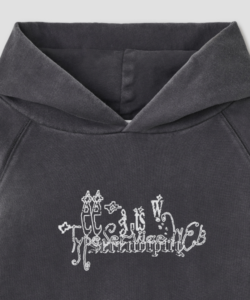TYPESERVICE（タイプサービス）の「Washed Raglan Hoodie [Charcoal]（パーカー・レディース・その他・FREE）」の4枚目の写真