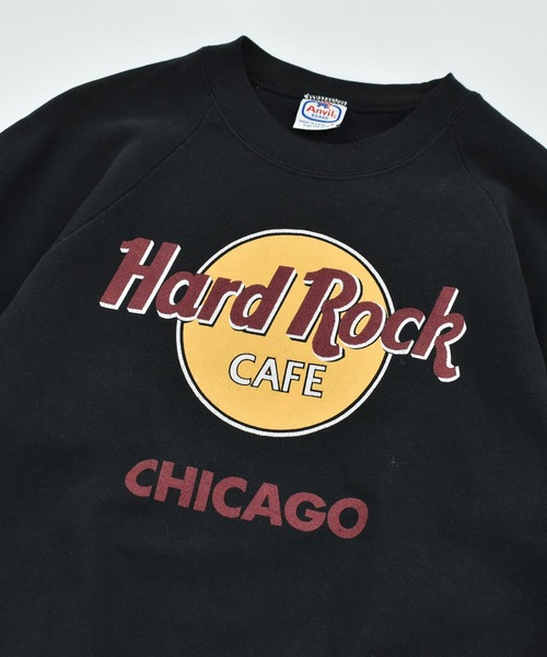 VINTAGE（ヴィンテージ）の「【USED】80-90’s Hard Rock Cafe “CHICAGO” ロゴ スウェット USA製（スウェット・メンズ・ブラック・LARGE）」の2枚目の写真