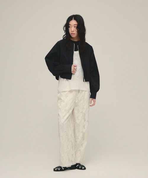 eL（エル）の「【eL】Mesh Lace Embroidery Cami/645575（キャミソール・レディース・オフホワイト/ブラック・FREE）」の22枚目の写真