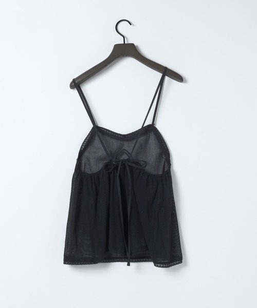 eL（エル）の「【eL】Mesh Lace Embroidery Cami/645575（キャミソール・レディース・オフホワイト/ブラック・FREE）」の9枚目の写真