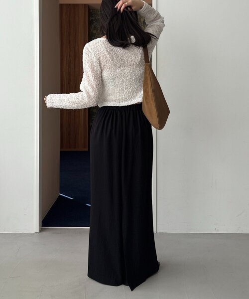 CAPRICIEUX LE'MAGE（カプリシューレマージュ）の「【mana企画】シャーリングホックブラウス（シャツ/ブラウス・レディース・ブラック/イエロー/ホワイト・FREE）」の5枚目の写真