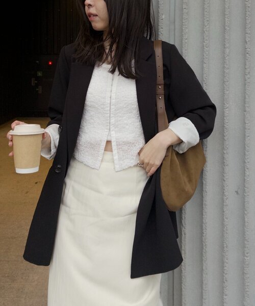 CAPRICIEUX LE'MAGE（カプリシューレマージュ）の「【mana企画】シャーリングホックブラウス（シャツ/ブラウス・レディース・ブラック/イエロー/ホワイト・FREE）」の7枚目の写真