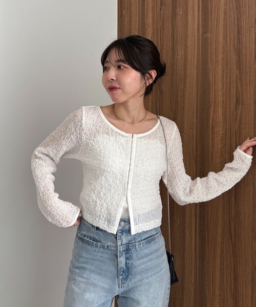 CAPRICIEUX LE'MAGE（カプリシューレマージュ）の「【mana企画】シャーリングホックブラウス（シャツ/ブラウス・レディース・ブラック/イエロー/ホワイト・FREE）」の12枚目の写真