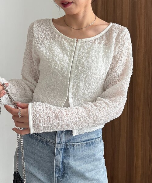 CAPRICIEUX LE'MAGE（カプリシューレマージュ）の「【mana企画】シャーリングホックブラウス（シャツ/ブラウス・レディース・ブラック/イエロー/ホワイト・FREE）」の13枚目の写真