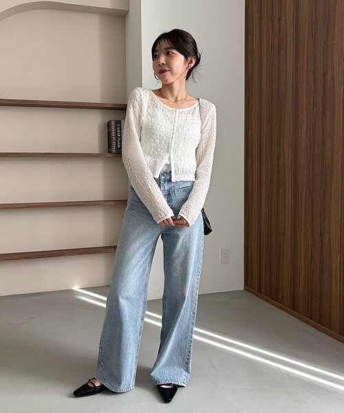 CAPRICIEUX LE'MAGE（カプリシューレマージュ）の「【mana企画】シャーリングホックブラウス（シャツ/ブラウス・レディース・ブラック/イエロー/ホワイト・FREE）」の14枚目の写真