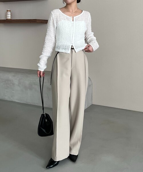 CAPRICIEUX LE'MAGE（カプリシューレマージュ）の「【mana企画】シャーリングホックブラウス（シャツ/ブラウス・レディース・ブラック/イエロー/ホワイト・FREE）」の22枚目の写真