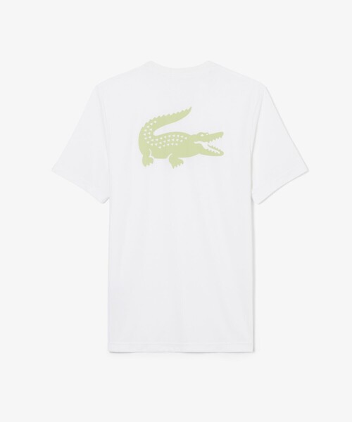 LACOSTE(ラコステ)の「UVカット ウルトラドライ バックプリント鹿の子地Tシャツ(Tシャツ/カットソー・メンズ・ホワイト/ネイビー・3/4/5)」の6枚目の写真