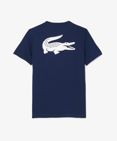 LACOSTE(ラコステ)の「UVカット ウルトラドライ バックプリント鹿の子地Tシャツ(Tシャツ/カットソー・メンズ・ホワイト/ネイビー・3/4/5)」の15枚目の写真