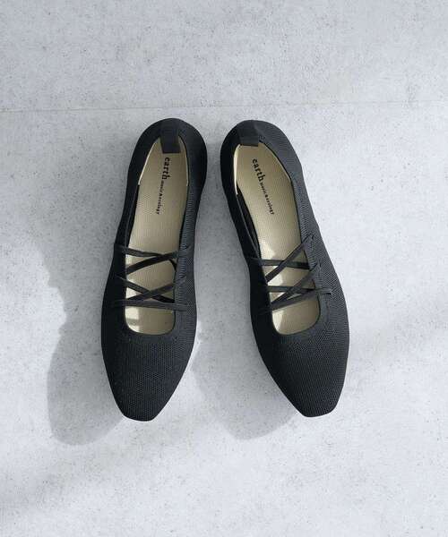 earth music&ecology（アースミュージックアンドエコロジー）の「レースアップニットバレーシューズ（パンプス・レディース・ブラック/ベージュ/グレー・S/L/M）」の13枚目の写真
