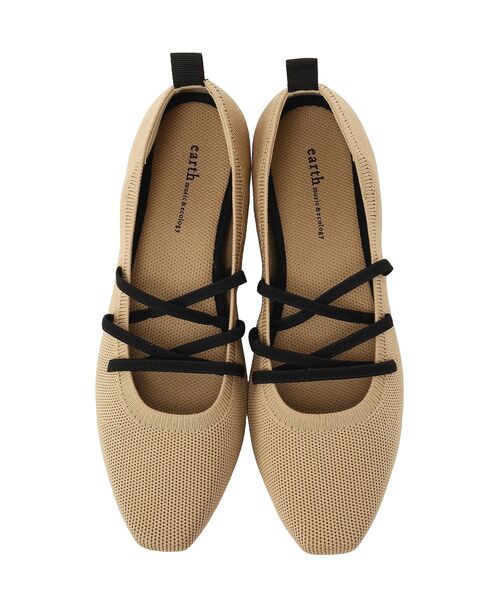 earth music&ecology（アースミュージックアンドエコロジー）の「レースアップニットバレーシューズ（パンプス・レディース・ブラック/ベージュ/グレー・S/L/M）」の19枚目の写真