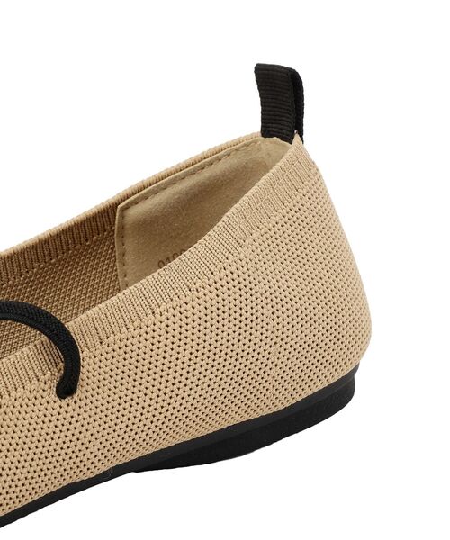 earth music&ecology（アースミュージックアンドエコロジー）の「レースアップニットバレーシューズ（パンプス・レディース・ブラック/ベージュ/グレー・S/L/M）」の7枚目の写真