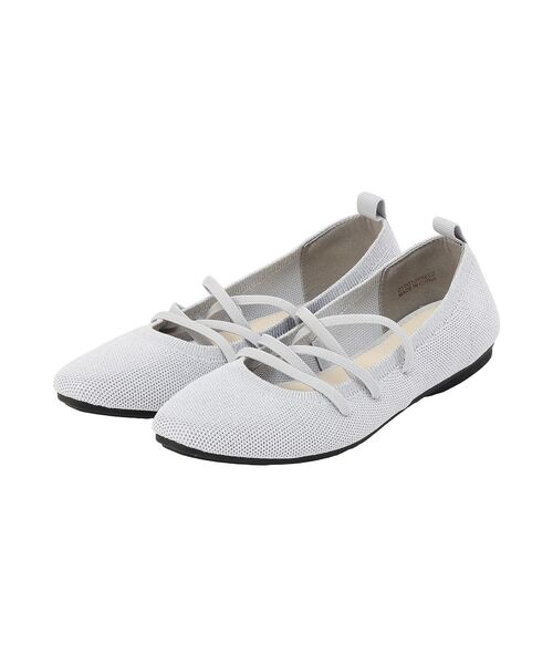 earth music&ecology（アースミュージックアンドエコロジー）の「レースアップニットバレーシューズ（パンプス・レディース・ブラック/ベージュ/グレー・S/L/M）」の8枚目の写真