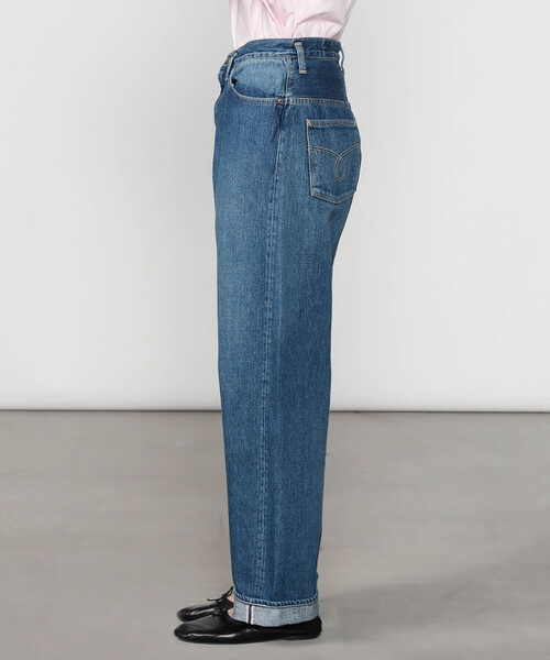 orSlow（オアスロウ）の「orSlow | HIGH WAIST SELVEDGE DENIM PANTS USED WOMEN（デニムパンツ・レディース・ブルー・1/3/2）」の12枚目の写真