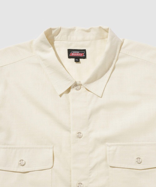 Mac-House(マックハウス)の「GENUINE Dickies コットンシャンブレー ダブルポケット 長袖ワークシャツ(シャツ/ブラウス・メンズ・オフホワイト/ブルー/ブラック・M/L/XL)」の8枚目の写真