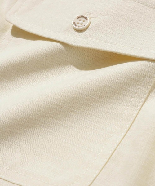 Mac-House(マックハウス)の「GENUINE Dickies コットンシャンブレー ダブルポケット 長袖ワークシャツ(シャツ/ブラウス・メンズ・オフホワイト/ブルー/ブラック・M/L/XL)」の11枚目の写真