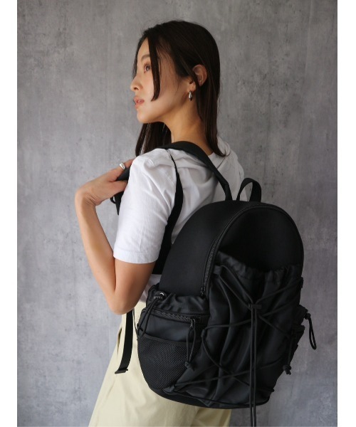 TRUNC（トランクエイティーエイト）の「Drowcord Back Pack / ドローコードバックパック（バックパック/リュック・レディース・ブラック・FREE）」の12枚目の写真
