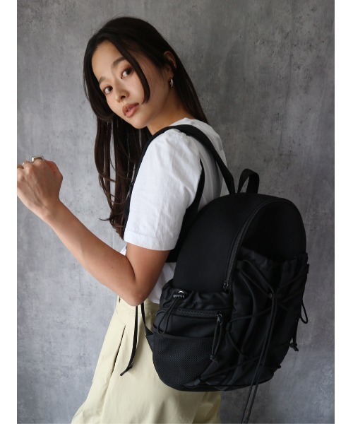 TRUNC（トランクエイティーエイト）の「Drowcord Back Pack / ドローコードバックパック（バックパック/リュック・レディース・ブラック・FREE）」の13枚目の写真